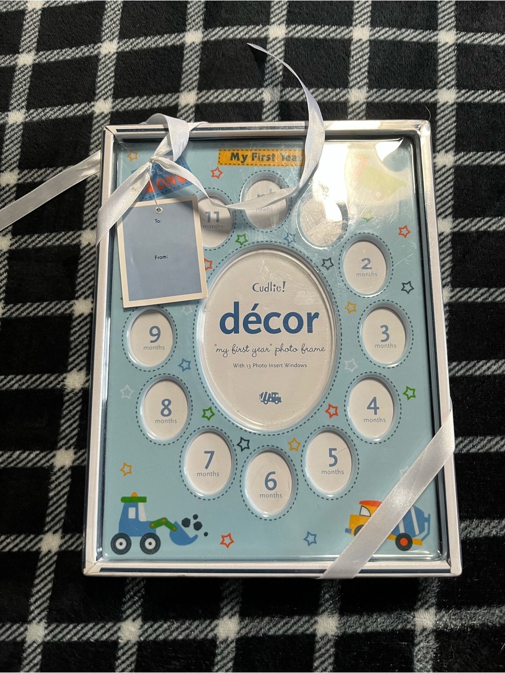 NWT Décor Baby 'My First Year' Photo Frame - Blue